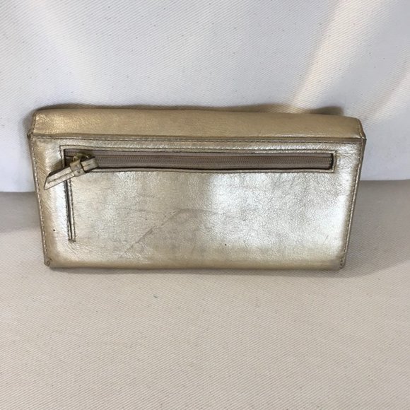 Coach Gold Wallet 7.5" x 4" - Picture 6 of 9